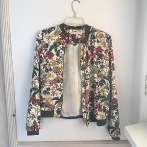 Floral bomber jacket
